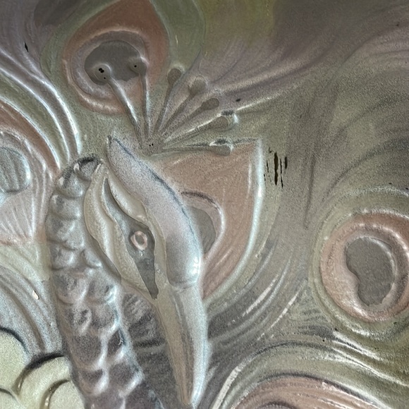 RARE Pier 1 One peacock plate painted 🦚 - Picture 8 of 12